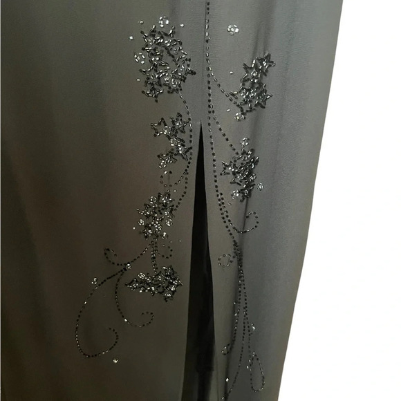 Vintage Black Beaded Gown 16W - Picture 2 of 4